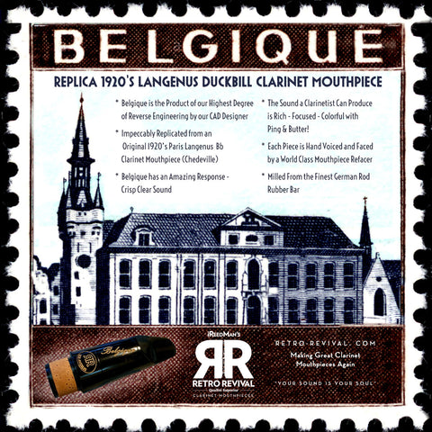 "Belgique" Replica 1920's Gustave Langenus Duckbill Bb Clarinet (Paris Ched Blank)