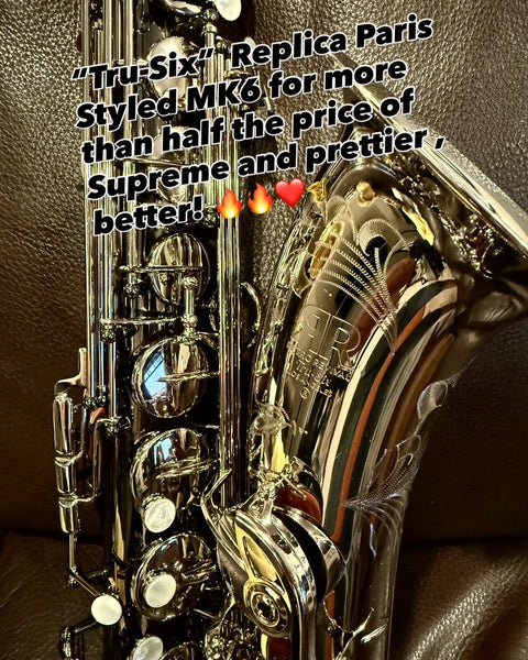 "Tru-Six" Vintage Paris Styled Tenor Saxophone DEMO BLACK NICKEL ANODIZED!!!