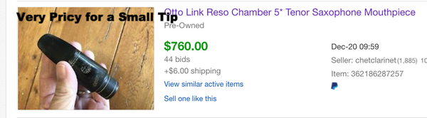 "Tru-Res" Replica Vintage 1940's Otto Link Reso Chamber Tenor